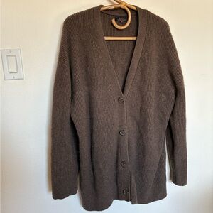 Quince Mongolian Cashmere Oversized Ribbed Boyfriend Cardigan - Women's Size XL